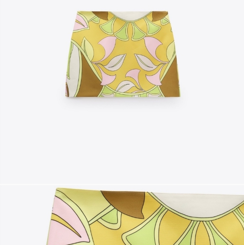 NWT Zara Printed Multi-color Mini Skirt - Picture 4 of 4